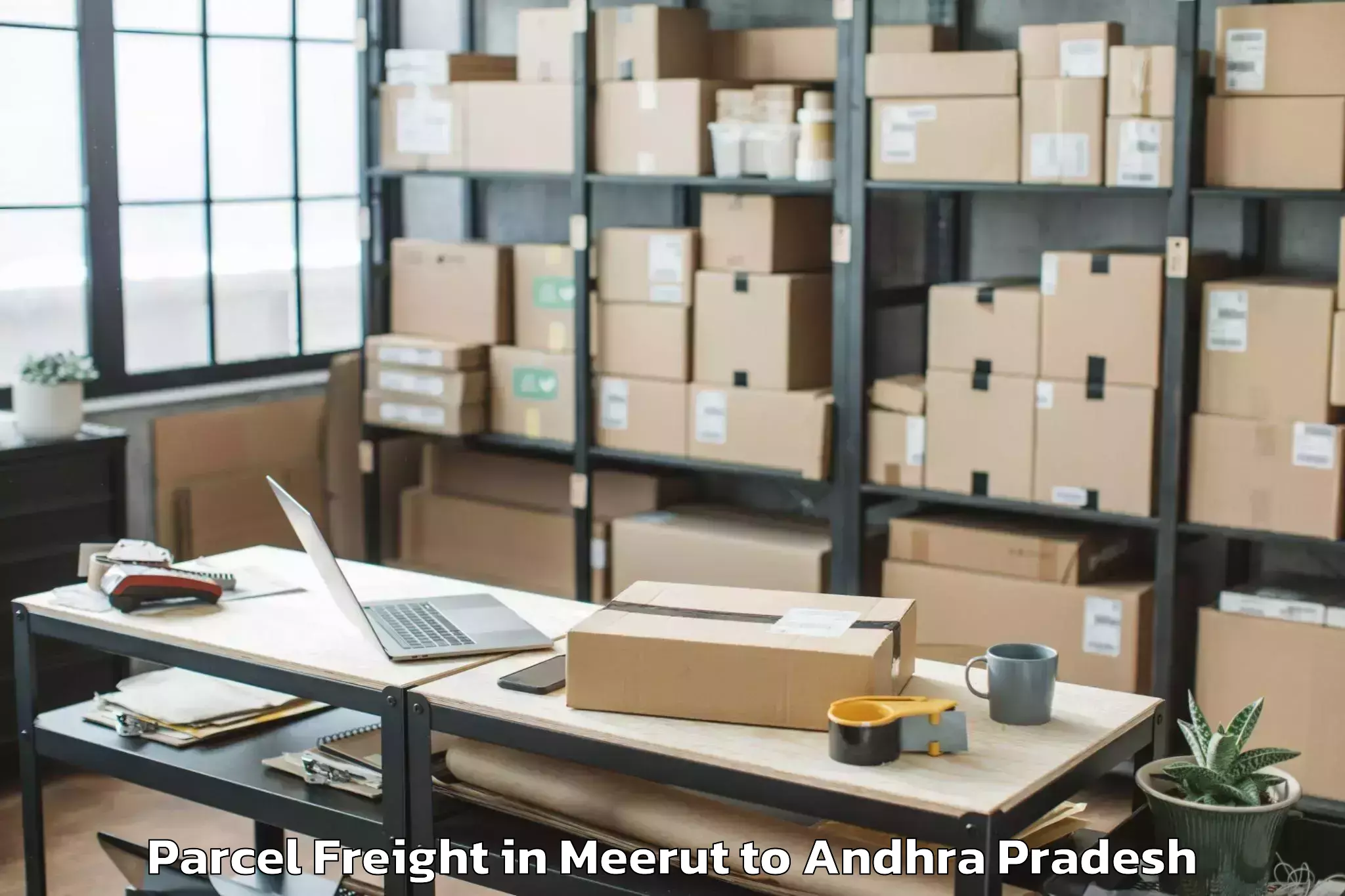 Discover Meerut to Voletivaripalem Parcel Freight